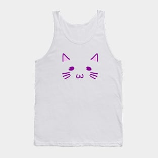 Purple cat Tank Top